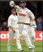 Brown celebrates victory