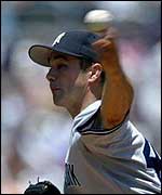 Left-hander Ted Lilly tossed a three-hit shutout