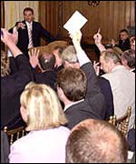 Tony Blair at the televised news conference