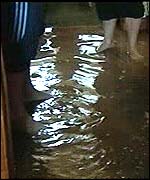 Flooded house
