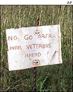 Sign on farm