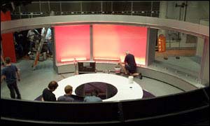 View from above of the new set