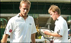 Christophe (r) and Olivier Rochus become only the second brothers to play each other in Wimbledon's long history