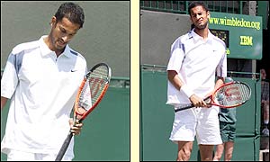 Arvind Parmar found himself outclassed by Sweden's Thomas Enqvist