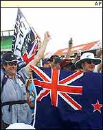 New Zealand supporters in Barbados