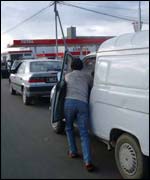 The last few metres to the petrol station