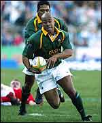 Scrum-half Johannes Conradie on the burst in a recent Test against Wales