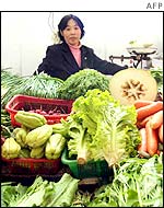 Vegetable seller in China