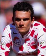 Virenque in the King of the Mountains jersey