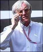 F1 commercial boss Bernie Ecclestone.