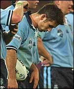 Dejected Blues captain Andrew Johns