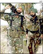 Indian soldiers near Jammu