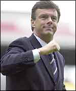 David O'Leary clenches his fist