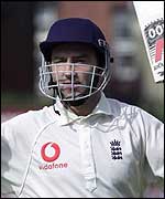 Karl Power salutes the crowd at Headingley