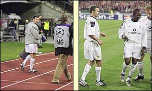 Powers strips down and stands beside Andy Cole 