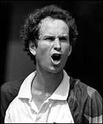 A scowling John McEnroe 