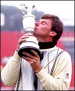 Nick Faldo with the Claret Jug in 1987