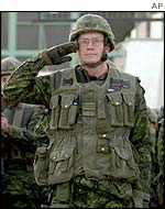 Canadian soldier at Kandahar airport