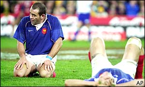 Jean-Jacques Crenca is disconsolate after Australia win the series against France