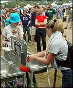 Glastonbury washing facilities