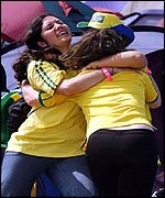 Brazil fans at Glastonbury