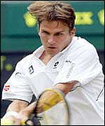 Michel Kratochvil in action against Henman