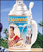 An Elvis beer stein
