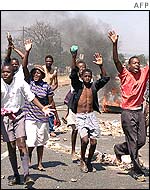 Opposition supporters protesting in 2000 