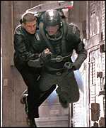 Tom Cruise fighting the Jet Packer