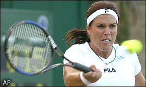 Jennifer Capriati hits a forehand