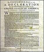 Copy of the Declaration of Independence