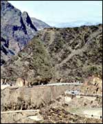 The Khyber Pass leading to Afghanistan
