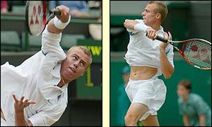 Lleyton Hewitt's serve has looked ominous in his progression to the last four