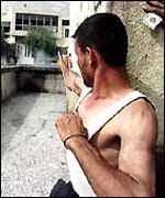 Berber demonstrator faces the security forces 