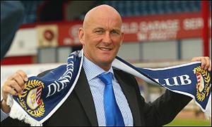 Jim Duffy is paraded at Dens Park on Thursday