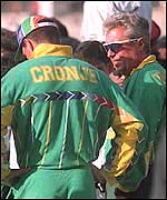Woolmer chats to Cronje during the 1996 World Cup