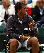 Argentine David Nalbandian questions Xavier Malisse's extended medical timeout