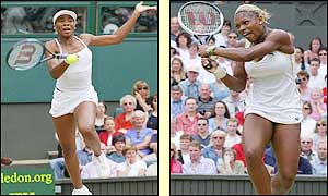 Serena takes the second set 6-3 to lift the Wimbledon trophy