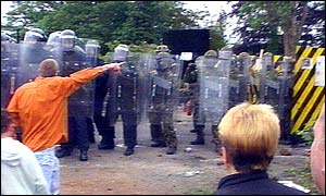 But after the protest at Drumcree bridge trouble flared