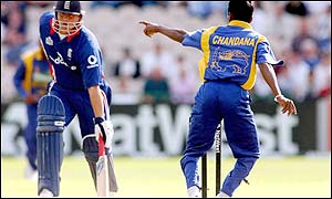 England's last wicket falls as Darren Gough is run out 