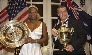 Serena Williams and Lleyton Hewitt both won Wimbledon for the first time 