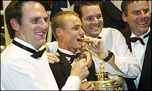 Lleyton Hewitt begins his celebrations