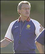 GB coach David Waite prepares his troops