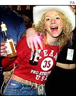 Drinking girl, Ministry New Year's Eve party