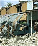 Destruction in Kisangani