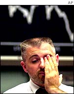 Frankfurt Stock Exchange trader