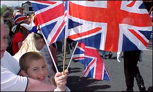 Day out: Spectators enjoy the parades