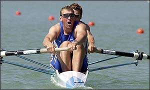 Matthew Pinsent (front) and James Cracknell