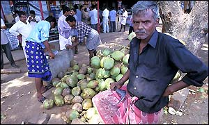 Market scene in India