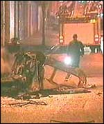 A controlled explosion was carried out on the van